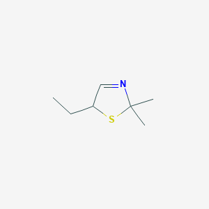 molecular formula C7H13NS B009718 2,2-Dimethyl-5-ethyl-3-thiazoline CAS No. 108284-84-0