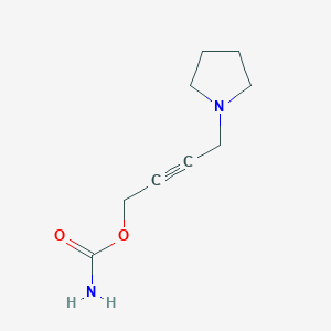 molecular formula C9H14N2O2 B097191 4-(1-Pyrrolidinyl)-2-butyn-1-ol carbamate CAS No. 16160-66-0