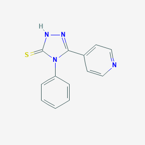 molecular formula C13H10N4S B097193 4-Phenyl-5-pyridin-4-yl-4H-[1,2,4]triazole-3-thiol CAS No. 16629-40-6