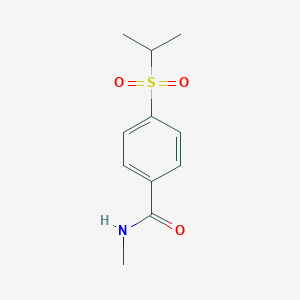 molecular formula C11H15NO3S B097197 Benzamide, p-(isopropylsulfonyl)-N-methyl- CAS No. 18453-18-4