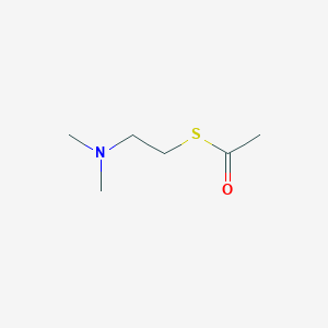 molecular formula C6H13NOS B097198 Ethanethioic acid, S-[2-(dimethylamino)ethyl] ester CAS No. 18719-14-7