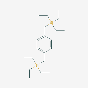 molecular formula C20H38Si2 B097202 Triethyl-[[4-(triethylsilylmethyl)phenyl]methyl]silane CAS No. 18724-34-0