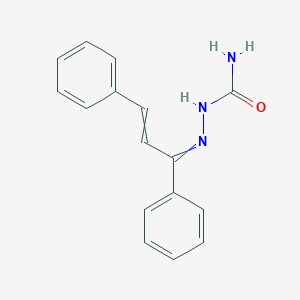 molecular formula C16H15N3O B097204 Hydrazinecarboxamide, 2-(1,3-diphenyl-2-propenylidene)- CAS No. 16983-74-7