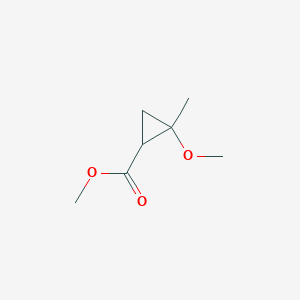 molecular formula C7H12O3 B009721 Methyl 2-methoxy-2-methylcyclopropane-1-carboxylate CAS No. 106711-03-9
