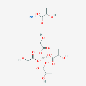 molecular formula C15H25NaO15Zr B097216 Sodium zirconium lactate CAS No. 15529-67-6
