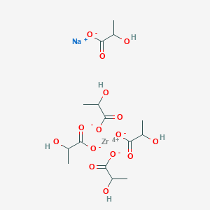 molecular formula C15H25NaO15Zr B097216 Sodium;2-hydroxypropanoate;zirconium(4+) CAS No. 15529-67-6
