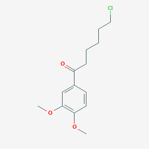 molecular formula C14H19ClO3 B097218 1-氯-6-(3,4-二甲氧基苯基)-6-氧代己烷 CAS No. 19347-74-1