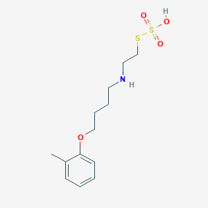 molecular formula C13H21NO4S2 B097229 Ethanethiol, 2-(4-(o-tolyloxy)butyl)amino-, hydrogen sulfate (ester) CAS No. 19143-01-2