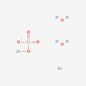 molecular formula CrH4O6Zn2 B097239 Zinc chromate oxide (Zn2(CrO4)O), monohydrate CAS No. 15930-94-6