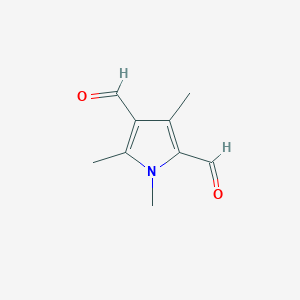 molecular formula C9H11NO2 B009724 1,3,5-Trimethyl-1H-pyrrole-2,4-dicarbaldehyde CAS No. 102879-52-7