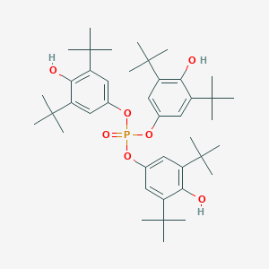 molecular formula C42H63O7P B097273 1,4-Benzenediol, 2,6-bis(1,1-dimethylethyl)-, 4,4',4''-phosphate CAS No. 17709-43-2