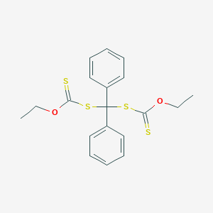 molecular formula C19H20O2S4 B097277 O-ethyl [ethoxycarbothioylsulfanyl(diphenyl)methyl]sulfanylmethanethioate CAS No. 17435-01-7