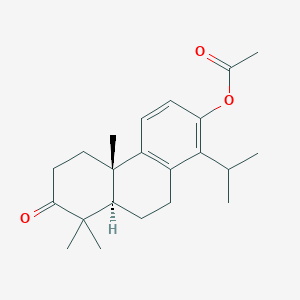 molecular formula C22H30O3 B097280 [(4bS,8aR)-4b,8,8-trimethyl-7-oxo-1-propan-2-yl-6,8a,9,10-tetrahydro-5H-phenanthren-2-yl] acetate CAS No. 18468-20-7