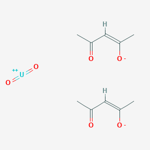 molecular formula C10H14O6U B097291 Dioxobis(pentane-2,4-dionato-O,O')uranium CAS No. 18039-69-5