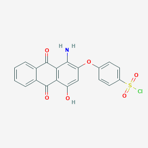 Benzenesulfonyl chloride, 4-[(1-amino-9,10-dihydro-4-hydroxy-9,10-dioxo-2-anthracenyl)oxy]-