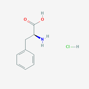 molecular formula C9H12ClNO2 B097370 L-Phenylalanine hydrochloride CAS No. 17585-69-2