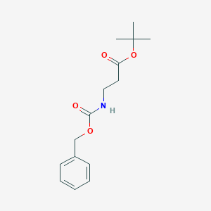 molecular formula C15H21NO4 B097386 tert-Butyl 3-(((benzyloxy)carbonyl)amino)propanoate CAS No. 18605-26-0
