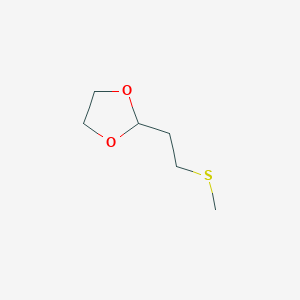 molecular formula C6H12O2S B097389 2-[2-(Methylsulfanyl)ethyl]-1,3-dioxolane CAS No. 16630-62-9