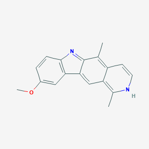 molecular formula C18H16N2O B097403 9-Methoxy-1,5-dimethyl-6H-pyrido[4,3-b]carbazole CAS No. 16101-08-9