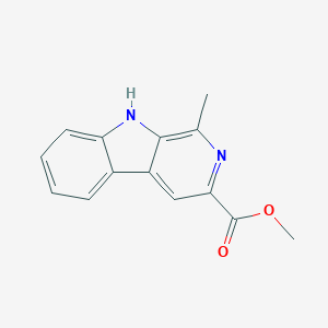 molecular formula C14H12N2O2 B097415 methyl 1-methyl-9H-pyrido[3,4-b]indole-3-carboxylate CAS No. 16641-82-0