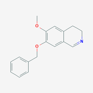 molecular formula C17H17NO2 B097427 7-Benzyloxy-6-methoxy-3,4-dihydroisoquinoline CAS No. 15357-92-3