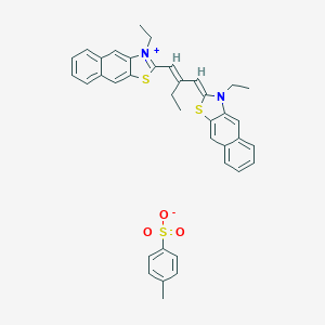 molecular formula C38H36N2O3S3 B097432 (2Z)-3-Ethyl-2-[(2E)-2-[(3-ethylbenzo[f][1,3]benzothiazol-3-ium-2-yl)methylidene]butylidene]benzo[f][1,3]benzothiazole;4-methylbenzenesulfonate CAS No. 18420-56-9