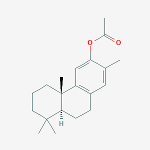 molecular formula C20H28O2 B097433 [(4Bs,8aS)-2,4b,8,8-tetramethyl-5,6,7,8a,9,10-hexahydrophenanthren-3-yl] acetate CAS No. 15340-78-0