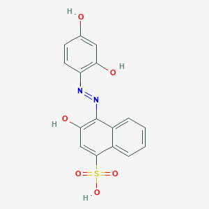 molecular formula C16H12N2O6S B097437 Sulfonaphtholazoresorcinol CAS No. 16623-47-5