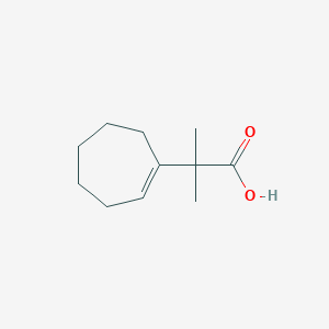 molecular formula C11H18O2 B097446 2-(Cyclohepten-1-yl)-2-methylpropanoic acid CAS No. 16642-56-1
