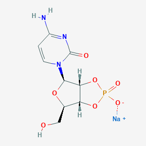 molecular formula C9H11N3NaO7P B097449 Cytidine, cyclic 2',3'-(hydrogen phosphate), monosodium salt CAS No. 15718-51-1