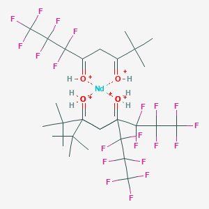 (1,1,1,2,2,3,3-Heptafluoro-7,7-dimethyl-6-oxoniumylideneoctan-4-ylidene)oxidanium;neodymium