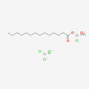 molecular formula C14H28Cl4Cr2O3 B097459 chromium(3+);tetradecanoate;tetrachloride;hydroxide CAS No. 15659-56-0