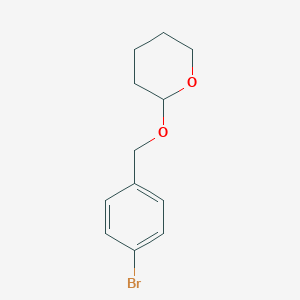 molecular formula C12H15BrO2 B097501 2-[(4-Bromophenyl)methoxy]oxane CAS No. 17100-68-4