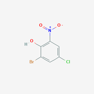 molecular formula C6H3BrClNO3 B097502 2-Bromo-4-chloro-6-nitrophenol CAS No. 15969-10-5