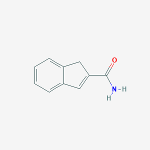 molecular formula C10H9NO B097507 1H-Indene-2-carboxamide CAS No. 16832-93-2