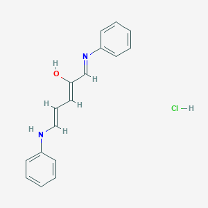 molecular formula C17H17ClN2O B097513 N-(2-Hydroxy-5-phenylimino-1,3-pentadien-1-yl)aniline hydrochloride CAS No. 17315-76-3
