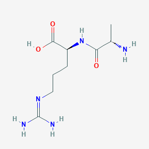 molecular formula C9H19N5O3 B097522 L-Arginine, L-alanyl- CAS No. 16709-12-9