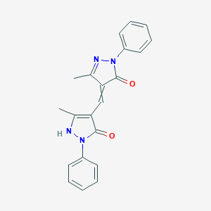 3H-Pyrazol-3-one, 2,4-dihydro-4-[(5-hydroxy-3-methyl-1-phenyl-1H-pyrazol-4-yl)methylene]-5-methyl-2-phenyl-