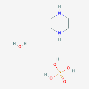 molecular formula C4H15N2O5P B097537 Piperazine phosphate hydrate CAS No. 18534-18-4