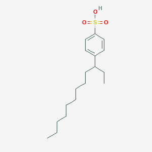molecular formula C18H30O3S B097541 p-(3-Dodecyl)benzenesulphonic acid CAS No. 18777-54-3