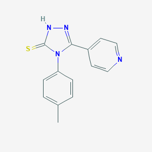 molecular formula C14H12N4S B097545 4-(4-甲基苯基)-5-吡啶-4-基-4H-1,2,4-三唑-3-硫醇 CAS No. 16629-43-9