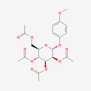 molecular formula C21H26O11 B097551 4-Methoxyphenyl 2,3,4,6-Tetra-O-acetyl-alpha-D-mannopyranoside CAS No. 17042-40-9