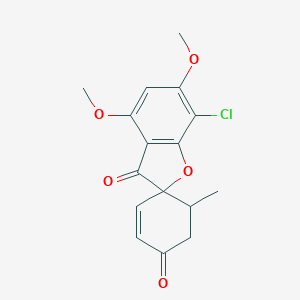 molecular formula C16H15ClO5 B097562 7-Chloro-4,6-dimethoxy-5'-methylspiro[1-benzofuran-2,4'-cyclohex-2-ene]-1',3-dione CAS No. 17793-62-3