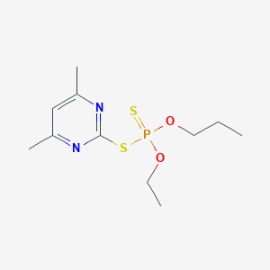 molecular formula C11H19N2O2PS2 B097583 S-(4,6-Dimethyl-2-pyrimidinyl) O-ethyl O-propyl phosphorodithioate CAS No. 17702-79-3