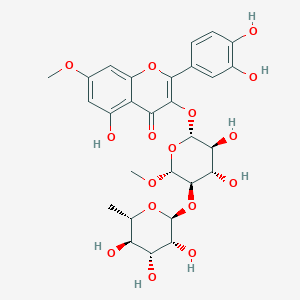 molecular formula C28H32O16 B009759 Rhamnetin-O(3)-neohesperidoside CAS No. 101330-77-2