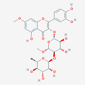 molecular formula C28H32O16 B009759 Rhamnetin-3-O-neohesperidoside CAS No. 101330-77-2
