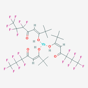 molecular formula C30H30F21O6Yb B097594 Tris(6,6,7,7,8,8,8-heptafluoro-2,2-dimethyl-3,5-octanedionato)ytterbium CAS No. 18323-96-1