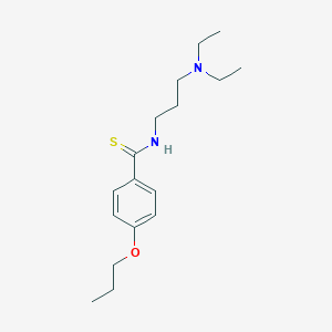 molecular formula C17H28N2OS B097599 Benzamide, N-(3-diethylaminopropyl)-p-propoxythio- CAS No. 18051-53-1