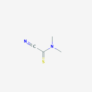 molecular formula C4H6N2S B097608 Carbonocyanidothioic amide, dimethyl- CAS No. 16703-47-2