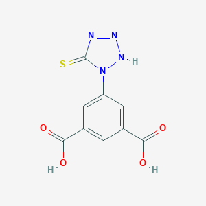 molecular formula C9H6N4O4S B097609 1,3-Benzenedicarboxylic acid, 5-(2,5-dihydro-5-thioxo-1H-tetrazol-1-yl)- CAS No. 15909-94-1
